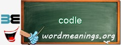 WordMeaning blackboard for codle